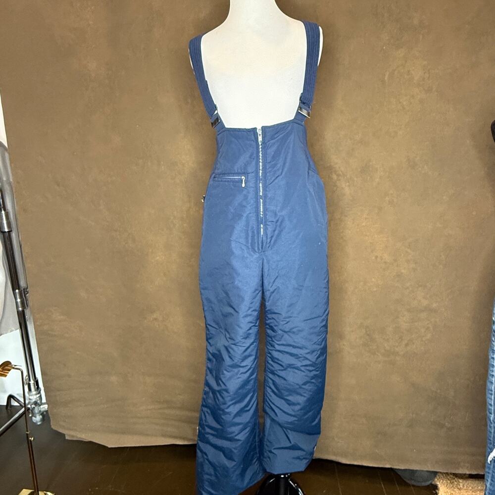 Vintage 1980s Swing West Women’s Blue Insulated Ski Overalls Made in USA Size 10